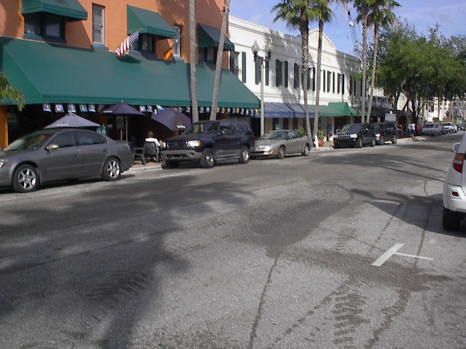 Shops on Clematis Street in downtown West Palm Beach, where the city's Saturday GreenMarket sets up.